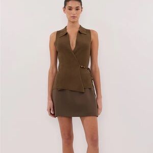 DISSH Olive Wrap Top